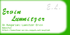 ervin lumnitzer business card
